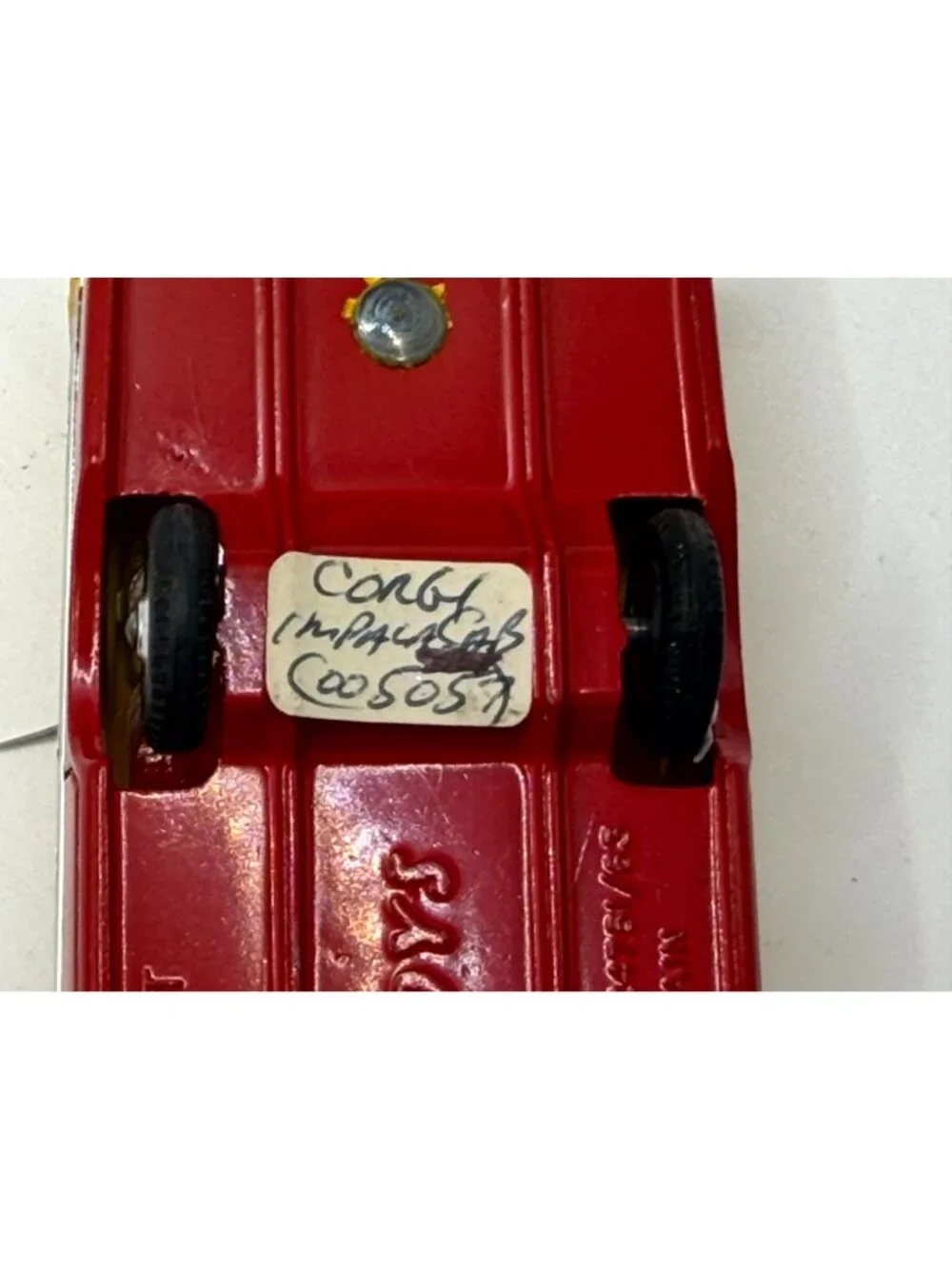 Vintage Corgi Toys 480 Chevrolet Impala Taxi Cab Red Yellow Diecast Car 1965